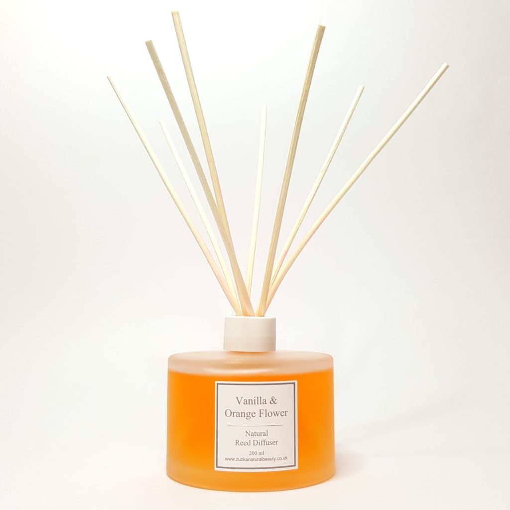 Vanilla & Orange Flower Natural Reed Diffuser Zuzka Natural Beauty