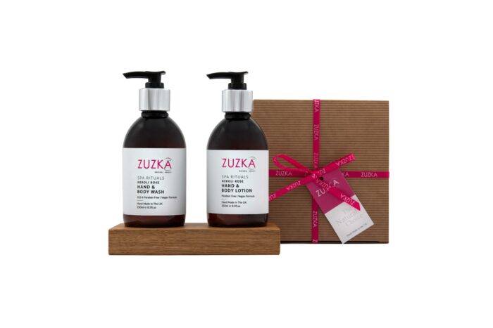 Zuzka Spa Rituals 250ml Hand & Body Wash & Lotion Duo with Stand